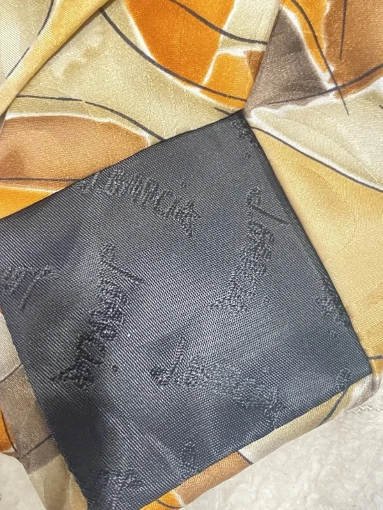 J. Garcia 100% Silk Brown Orange Abstract Men's Tie Courtyard Collection - Picture 5 of 6